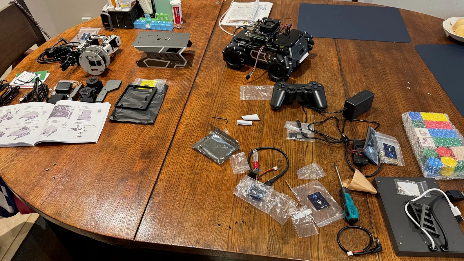 Robot assembly in progress